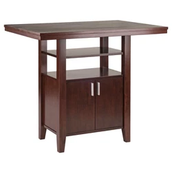 Perfect addition for the kitchen or dining room with two shelves for dishes or glassware, and a spacious cabinet great...