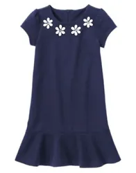 NAVY w/ DAISY EMBELLISHED PONTE DRESSY. MARINA PARTY. EASTER DRESS. Applies to all 50 U.S. states and territories ....