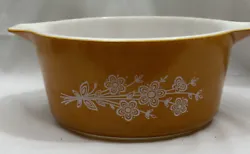 Pyrex orange butterfly No. 475-B Mixing Bowl 1.5 Liter GUC. - Marked on bottom- Has scratches, markings, some scuffing...