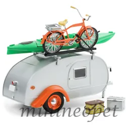 Made By : GREENLIGHT. TEARDROP CAMPER TRAILER & 4 ACCESSORIES 1/24. Color : SILVER. We will do our best to reply as...