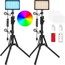 [RGB LED video light]: It is made of 136 LED beads [48 warm white + 48 white + 40 RGB], with a life span of more than...