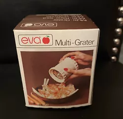 Vintage Eva Multi Grater Stainless Steel Blade Food Grater Cheese Grinder WhiteBrand new in box, as shown Only opened...