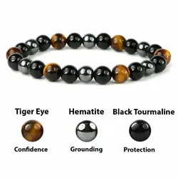 Made of 3 types Natural Stones: Black Obsidian.