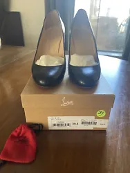 Authentic Christian Louboutin Fifi 85mm black leather heels 39.5The lower heel and rounded toe make these heels very...