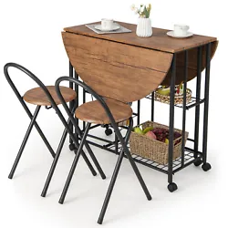 Color: Rustic Brown  Material: P2 MDF, Metal  Overall Dimensions of Table (Expanded): 44