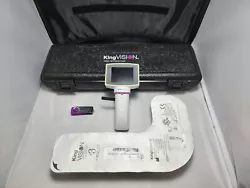 Ambu King Vision Video Laryngoscope. Includes King Vision handle, protective case, in-service USB, and a #3 King Vision...