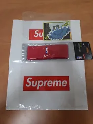 Supreme x Nike 2019 headband red Box Logo/TNF/Sweatband with bag and stickers.