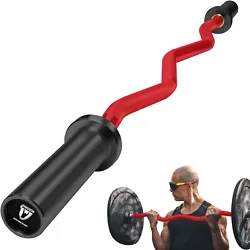 You can depend on it for all your workouts. Heavy-Duty Material --EZ Curl bar made of high-quality steel, red and black...