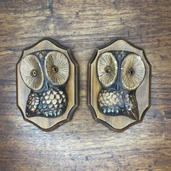 The owls are pre-owned. They do have some flea bites and spots where the paint is missing. The paint could be touched...