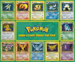 1999 Pokemon Jungle & Fossil: Choose Your Card! All Pokemon Available. Dating back to 1999, Jungle and Fossil are the 2...