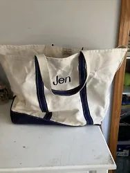 LL Bean Boat And Tote Canvas Bag XL. Condition is 