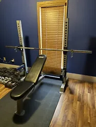 bench press with weightsUsed but like new