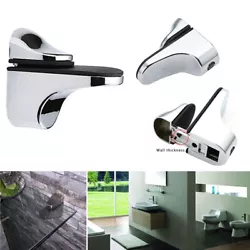 Fish mouth glass clamp is made of zinc alloy, which is sturdy and durable. Wall mount glass clamp can clip 3-20mm thick...