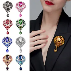 Item Type: Brooch. 1PC Brooch. Material: Alloy, Rhinestone, Glass. Style: Trendy.