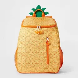 •7.5qt pineapple-print backpack cooler •Features green leaves •Zipper closure •Outside pocket •Top handle and...