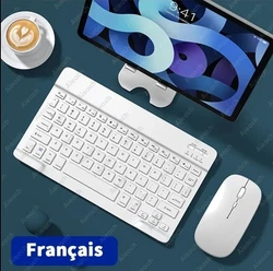 Clavier et Souris sans Fil Bluetooth pour iPad, Samsung, Xiaomi, Huawei, Teclado, compatible iOS, Android, Windows