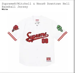 Supreme Mitchell & Ness Downtown Hell Baseball Jersey. Any questions let me know.