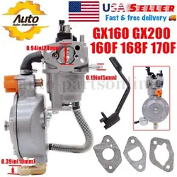 Generator Type: GX200 170F portable gasoline 208cc,210cc,212cc. Carburetor Carb Kit For Honda GX340 GX390 188F 190F...