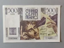 Billet De Banque 500 Francs 1946..pour l etat voir photos...