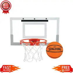 Spalding Slam Jam Over-the-Door Basketball Hoop No court, no problem. This over-the-door unit lets you sink shots from...