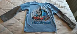 Thomas The Tank Engine Boys Shirt Size 4t. Some fading on the front print but overall good condition