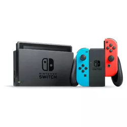 Nintendo Switch V2 - 32GB - Neon Blue / Neon Red Joy-Cons. Nintendo Switch Dock. Nintendo Switch AC Adapter....