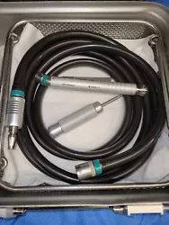 HALL 5053-11 Micro 100 Sagittal Saw w/Pneumatic Hose (5052-10 / 8801-02), Hex Driver, & Genesis Autoclavable Case. 
