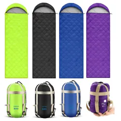 【 Compact & Lightweight Easy To Carry 】Unlike down sleeping bags, Our envelope sleeping bag is easy to roll up into...