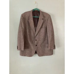 Delshire Clothes mens 2 button light gray tweed wool sport coat by bob goldstein Rutherford NJ no sizeMeasures 25