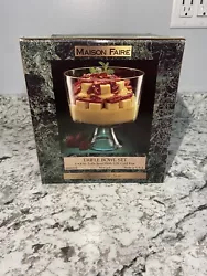 MAISON FAIRE TRIFLE BOWL SET 22k GOLD RIMMED. Damaged Box. New dish. I have matching chip & Dip Platter. Message me for...