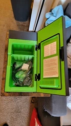 Xbox mini fridge that has never been turned on. Just took it out of the box and kinda forgot about it.  Everything it...