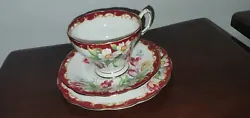 Vintage Narcissus Bone China Teacup Trio.  In good condition no chips cracks or breaks see pictures for further...