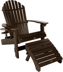 Included Components Adirondack Chair with Ottoman & Cupholder. With its classic form, the King Hamilton Chair is...