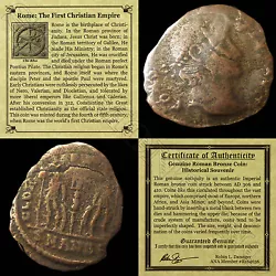 This genuine antiquity is an authentic Imperial Roman bronze coin struck between AD 306 and 410. ANCIENT ROMAN COIN....
