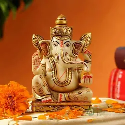 Cette pièce maîtresse de Lord Ganesha est une figure décorative parfaite murti peut être utilisée comme...