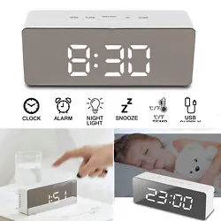 ⏰ Alarm clock:12/24 hours display ,alarm and doze function. ⏰Mirror LED Digital Alarm Clock is multi-functional:...