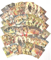 Christmas Card Prints Lot Of 50+ Vintage Themed Cards Tags Christmas Decor #CTG54These charming prints of Vintage...