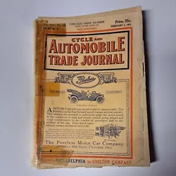 Feb 1911 Cycle and  Automobile Trade Journal Magazine. Has been taped as seen in photos