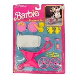 1988 Barbie Hostess Set with Tea Cart 7348 Vintage Food Accessories NIP.