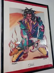 Rare Jim jam Adam Stone Jimi Hendrix concert poster rare art gallery framed. Small water spot bottom right 3 or 4...