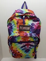 🌈Trans By Jansport Tie Dye Backpack Bookbag Rainbow Tie-Dye Travel Bag Hippie.