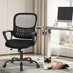 Pull out the handle for the rocking function and pull it in to stop. The desk chair is perfect for the office, bedroom,...