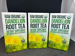 KissMe Organics Raw Dandelion Root Tea Pack of 3 Boxes of 20 Sachets 60 Total. Exp Sept 23FREE SHIPPING