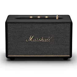 Marshall Acton III Noir - Enceinte sans fil stéréo 60 Watts - Bluetooth 5.2 - AUX