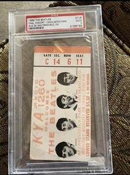1966 THE BEATLES CANDLESTICK PARK FINAL CONCERT. PSA GRADED GOOD