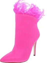 Jessica Simpson Womens Prixey Fashion Style Heel Feathered Boot Pink Size 5M. New with box.  Thanks for looking. Check...