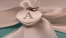 NEW Tiffany & Co. Alphabet Initial Letter A Heart Charm for Pendant Necklace or Bracelet Sterling Silver 925. Charm for...