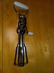 Vintage Manual Egg Beater Hand Crank Mixer Off Grid Camping Stainless Steel . Condition is Used. Shipped with USPS...