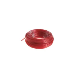 La bobine fil rond RYOBI 15m diamètre 2.4mm rouge universel RAC104 est laccessoire idéale pour les coupe-bordures et...