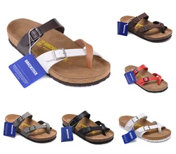 Model - Mayari. Upper - Birko Flor. Footbed Width - Regular (outlined footprint symbol). Footbed - Cork.